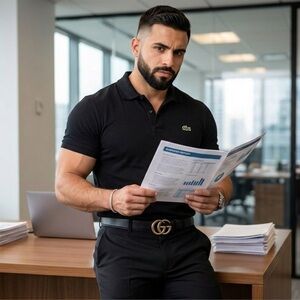 Lacoste Men's Polo Shirt in Deep Black